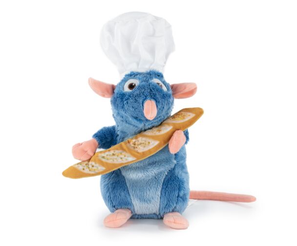 Ratatouille - Peluche Rat Remy avec une Baguette à la Main - 31cm - Qualité  Super Soft