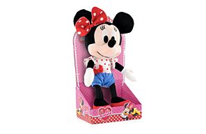 Mickey et Amis - Peluche Minnie Ruban en Pointillé Rouge Display - 30cm - Qualité Super Soft