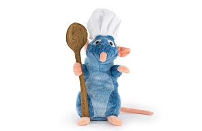 Ratatouille - Peluche Rata Remy con Gorro de Cocinero y Cuchara - 33cm - Calidad Super Soft