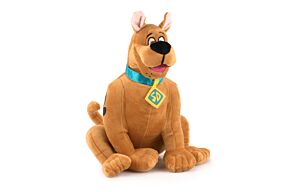 Scooby Doo - Peluche Scooby Adulte Assise Bouche Ouverte - 28cm - Qualité Super Soft
