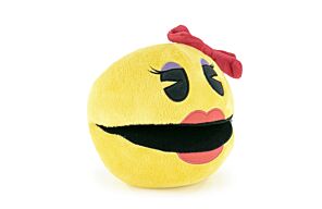 Pac-Man - Peluche Ms. Pac-Man Boule Fille Jaune - 19cm - Qualité Super Soft