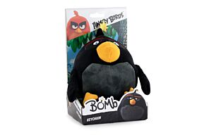 Angry Birds - Peluche Bomb con Display - 18cm - Qualità Super Morbida