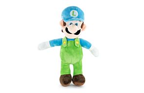 Super Mario Bros - Peluche Luigi Casquette Bleu - 37cm - Qualité Super Soft