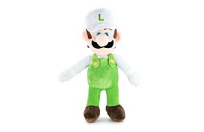Super Mario Bros - Peluche Luigi Cappello Bianco - 37cm - Qualità Super Morbida