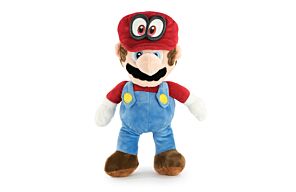 Super Mario Bros - Peluche Mario Cappello Rosso con Occhi - 36cm - Qualità Super Morbida
