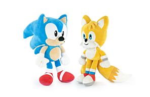 Sonic - Pack 2 Peluches Sonic et Tails - 30cm - Qualité Super Soft