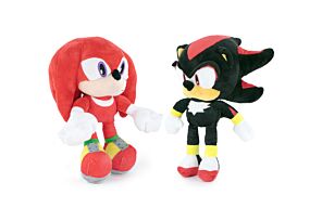 Sonic - Pack 2 Peluches Shadow et Knuckles - 30cm - Qualité Super Soft