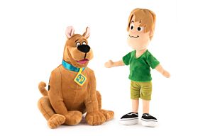 Scooby Doo - Pack 2 Peluches Scooby Adulte Assise et Shaggy Garçon - 32cm - Qualité Super Soft