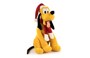 Mickey et Amis - Peluche Pluto Noël avec Son - 30cm - Qualité super soft