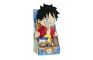 One Piece - Peluche Rufy con Display - 28cm - Qualità Super Morbida