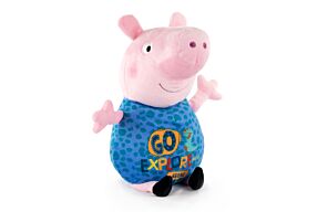 Peppa Pig - Peluche George con Traje Go Explore - Calidad Super Soft