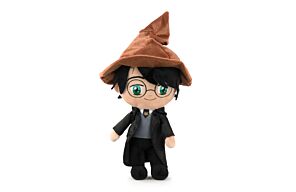 Harry Potter - Peluche Harry Potter Primer Año y Sombrero Seleccionador - 37cm - Calidad Super Soft