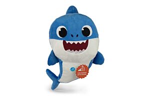 Baby Shark - Peluche Papa Shark avec Son Couleur Bleu - Qualité Super Soft