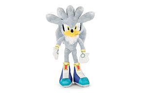 Sonic - Peluche Silver The Hedgehog Modern Color Gris - Calidad Super Soft