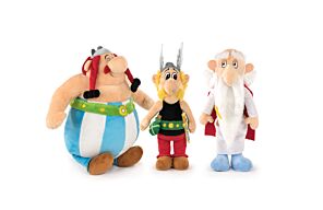 Asterix - Pack 3 Peluche da Asterix, Obelix e Panoramix - Qualità Super Morbida