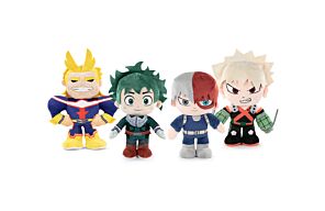 My Hero Academia - Collection Pack 4 Peluches My Hero Academia - 30cm - Qualité Super Soft