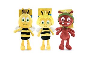 Maya l'abeille - Pack Collection 3 Peluches de Maya, Willy et Paul - 33cm - Qualité Super Soft