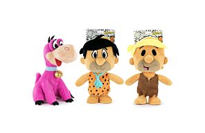 I Flintstones - Pack 3 Peluche Fred, Barney e Dino - Qualità Super Morbida
