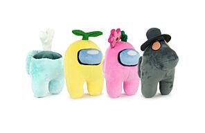 Among Us - Pack Colección 4 Peluches de Among Us Buddies - Calidad Super Soft