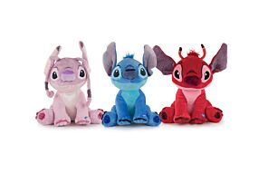 Lilo & Stitch - Pack Collection 3 Peluches Stitch, Angel et Leroy avec Son - Qualité Super Soft