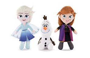 Frozen - Pack 3 Peluche Elsa, Ana e Olaf - Qualità Super Morbida