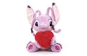Lilo&Stitch - Peluche Angel Rose Coeur avec Son - 32cm - Qualité Super Soft