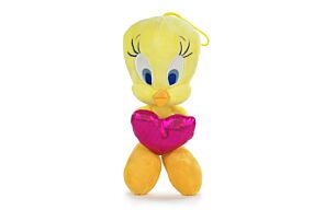 Peluche Titi avec Coeur 24cm - Looney Tunes - Haute Qualité