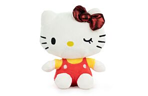 Peluche Hello Kitty 50e Anniversaire Ruban Rouge Brillant 17cm - Hello Kitty - Haute Qualité