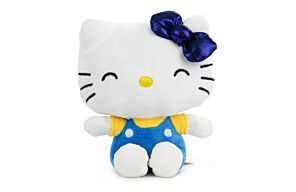 Peluche Hello Kitty 50e Anniversaire Ruban Bleu Marine Brillant 17cm - Hello Kitty - Haute Qualité