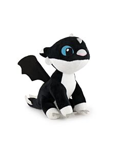 Dragons - Peluche Bébé Dragon Noir aux Yeux Bleus - Qualité Super Soft - 27cm
