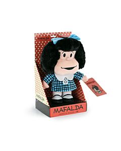 Mafalda - Peluche Mafalda Vestido Azul Con Display - 26cm - Calidad Super Soft