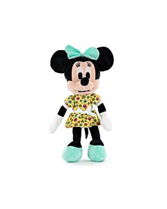 Mickey et Amis - Peluche Minnie Robe Fleurie Jaune - 40cm - Qualité Super Soft