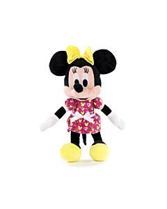 Mickey et Amis - Peluche Minnie Robe Fleurie Rouge - 40cm - Qualité Super Soft