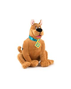 Scooby Doo - Peluche Scooby Adulto Sentado Boca Abierta - 28cm - Calidad Super Soft