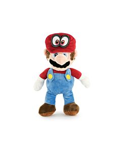 Super Mario Bros - Peluche Mario Casquette Rouge avec Yeux - 36cm - Qualité Super Soft
