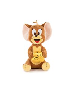 Tom & Jerry - Peluche Ratón Jerry con Queso - 28cm -  Calidad Super Soft