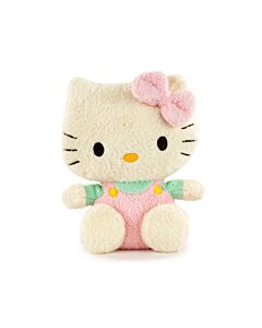 Hello Kitty - Peluche Hello Kitty Salopette Rose et Crème - 15cm - Qualité Super Soft