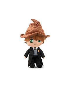 Harry Potter - Peluche Ron Primer Año con Sombrero Seleccionador - 37cm - Calidad Super Soft