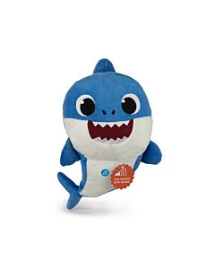 Baby Shark - Peluche Papa Shark con Suono Colore Blu - Qualità Super Morbida