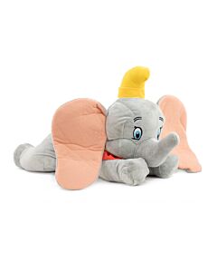 Dumbo: L'Elefante Volante - Peluche Dumbo Sdraiato Azzurro con Suono - 46cm - Qualità Super Morbida