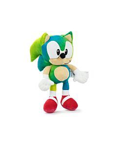 Peluche Sonic Dégradé Vert 28cm - Sonic The Hedgehog - Haute Qualité