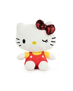 Peluche Hello Kitty 50e Anniversaire Ruban Rouge Brillant 17cm - Hello Kitty - Haute Qualité