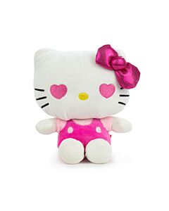 Peluche Hello Kitty 50e Anniversaire Ruban Rose Brillant 17cm - Hello Kitty - Haute Qualité