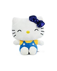 Peluche Hello Kitty 50º Anniversario Fiocco Blu Navy Brillante 17cm - Hello Kitty - Alta Qualità